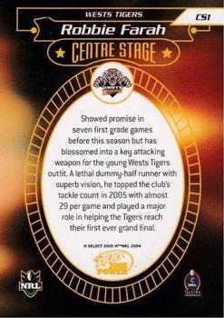 2005 Select Power - Centre Stage #CS1 Robbie Farah Back